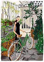 green bicycle